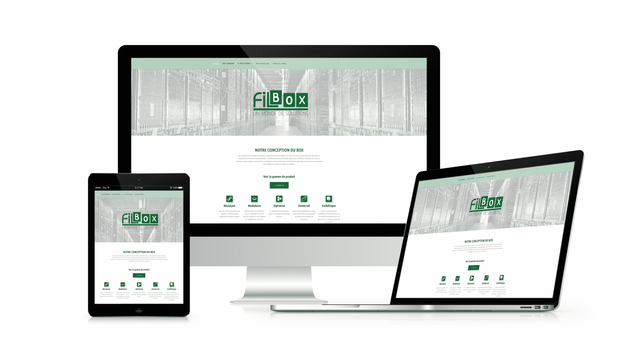 Nouveau site internet pour l'entreprise Filbox.